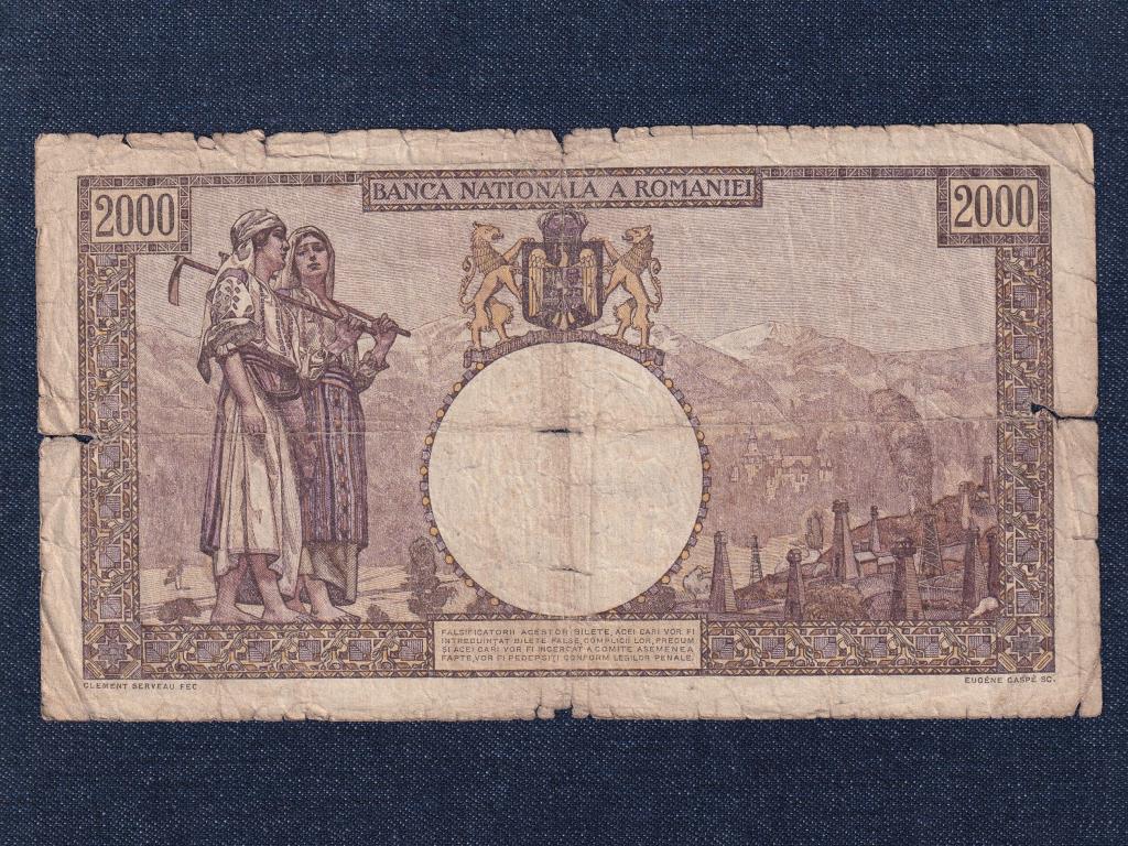 Románia 2000 Lej bankjegy 1941