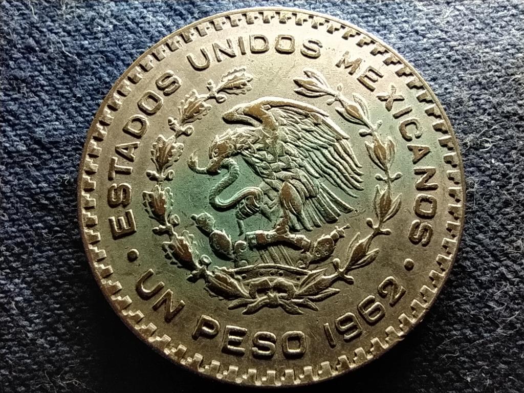 Mexikó Jose Morelos .100 ezüst 1 Pezó 1962 Mo