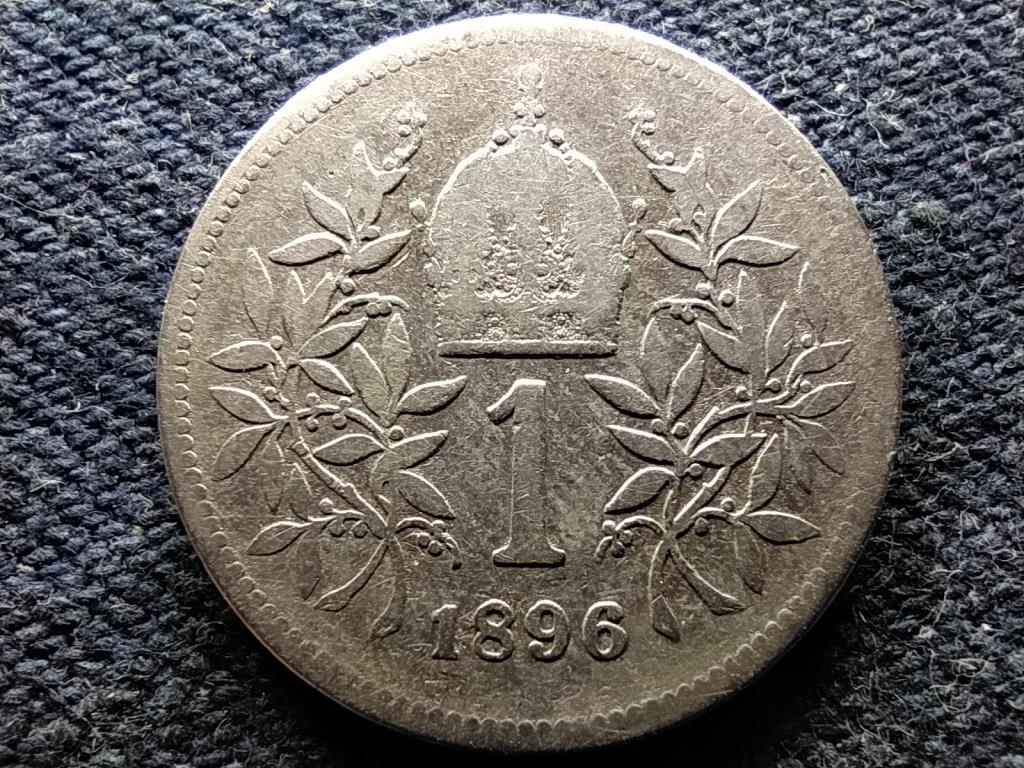 Ausztria Ferenc József Osztrák-Magyar .835 ezüst 1 Korona 1896