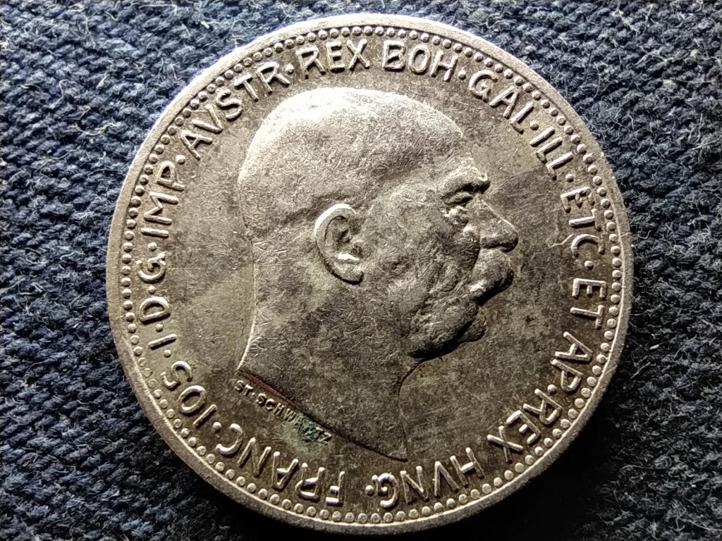 Ausztria Ferenc József Osztrák-Magyar .835 ezüst 1 Korona 1913