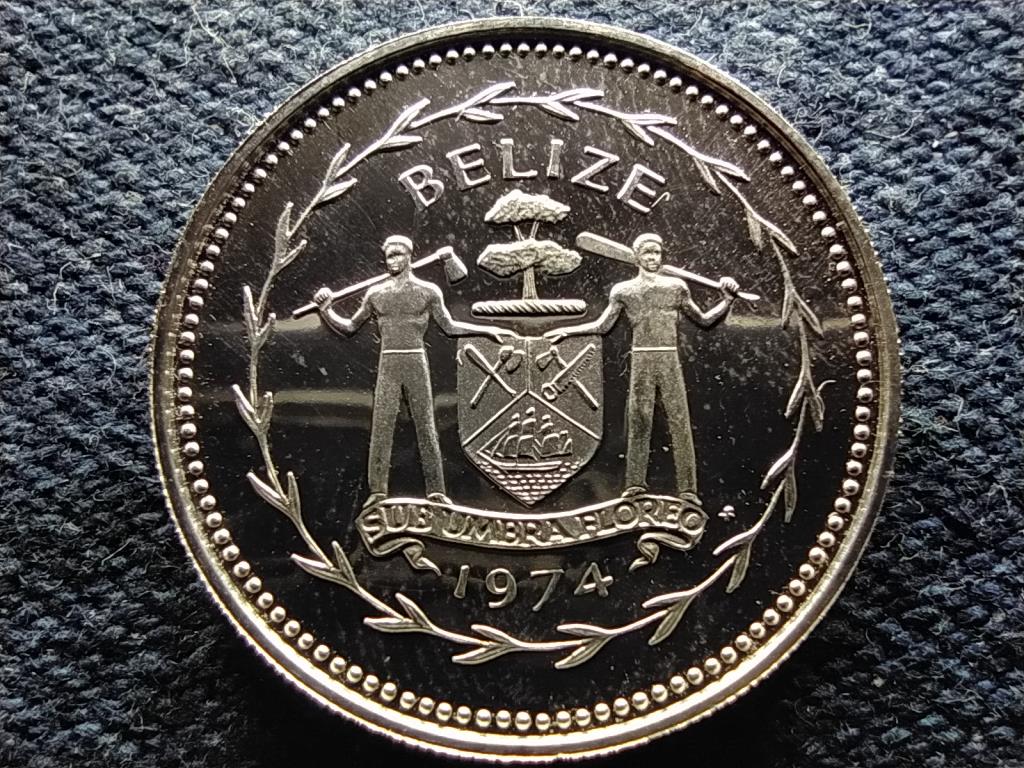 Belize Belize madárvilága Fecskefarkú kánya .925 Ezüst 25 Cent 1974 FM PP