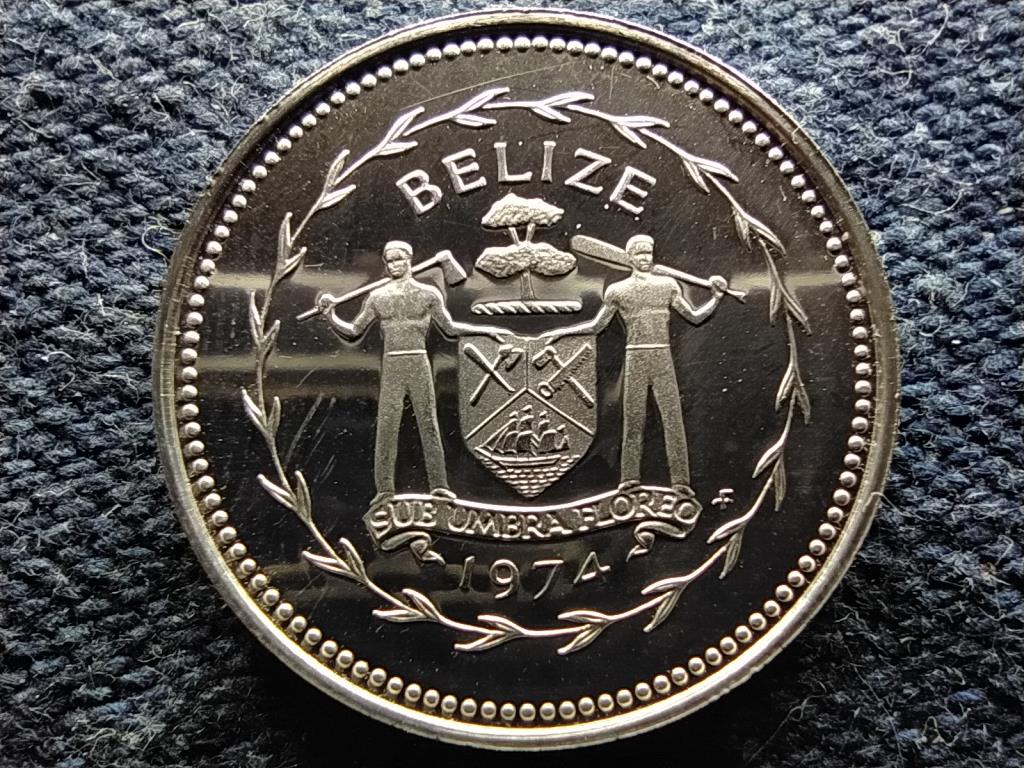 Belize Belize madárvilága Fecskefarkú kánya .925 Ezüst 1 Cent 1974 FM PP