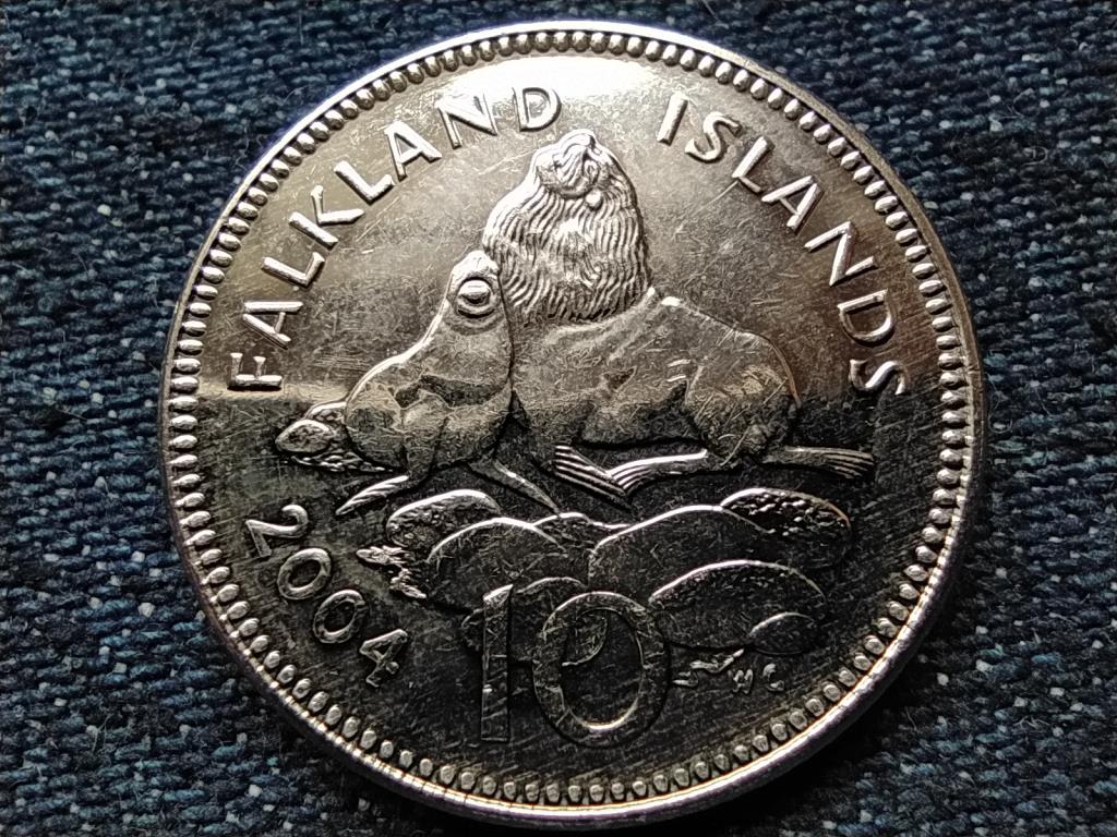 Falkland-szigetek II. Erzsébet (1952-2022) 10 Penny 2004
