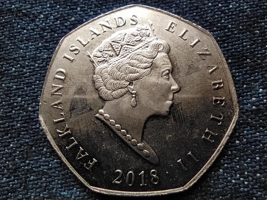 Falkland-szigetek Szamárpingvin 50 Penny 2018 PM