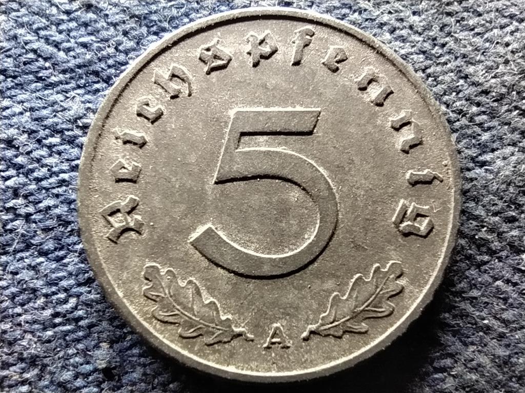 Németország Horogkeresztes 5 birodalmi pfennig 1941 A