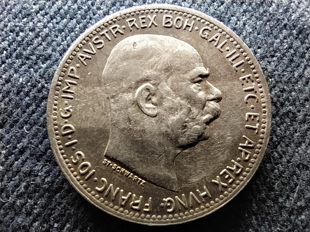 Ausztria Ferenc József Osztrák-Magyar .835 ezüst 1 Korona 1915