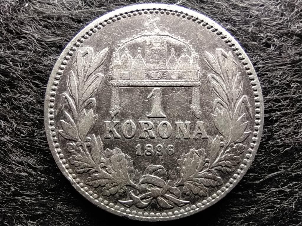 Magyarország I. Ferenc József (1848-1916) .835 Ezüst 1 Korona 1896 KB