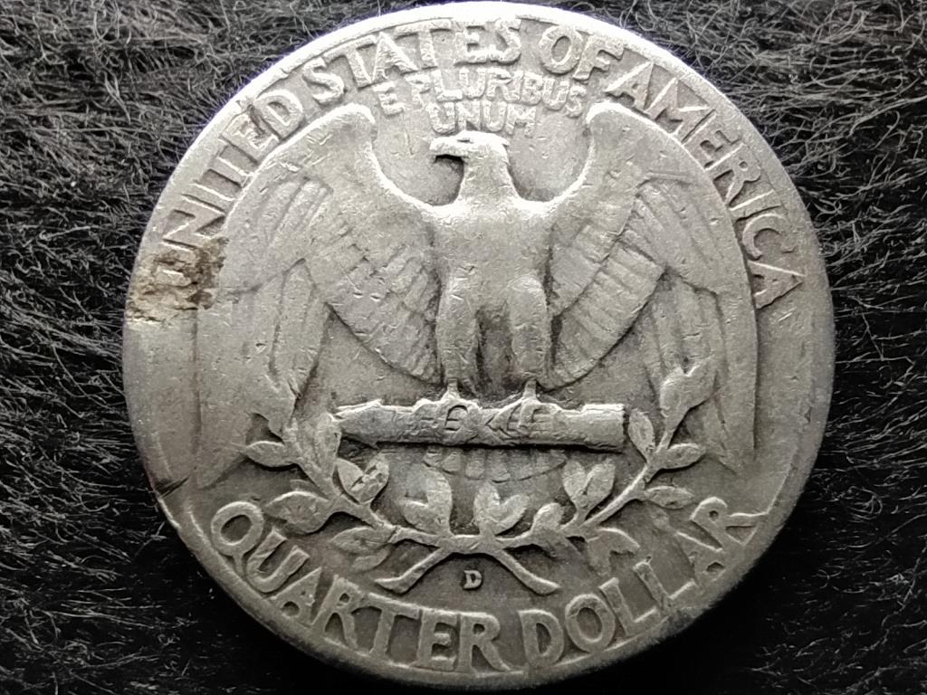 USA Washington silver quarter dollar .900 ezüst 0.25 Dollár 1952 D