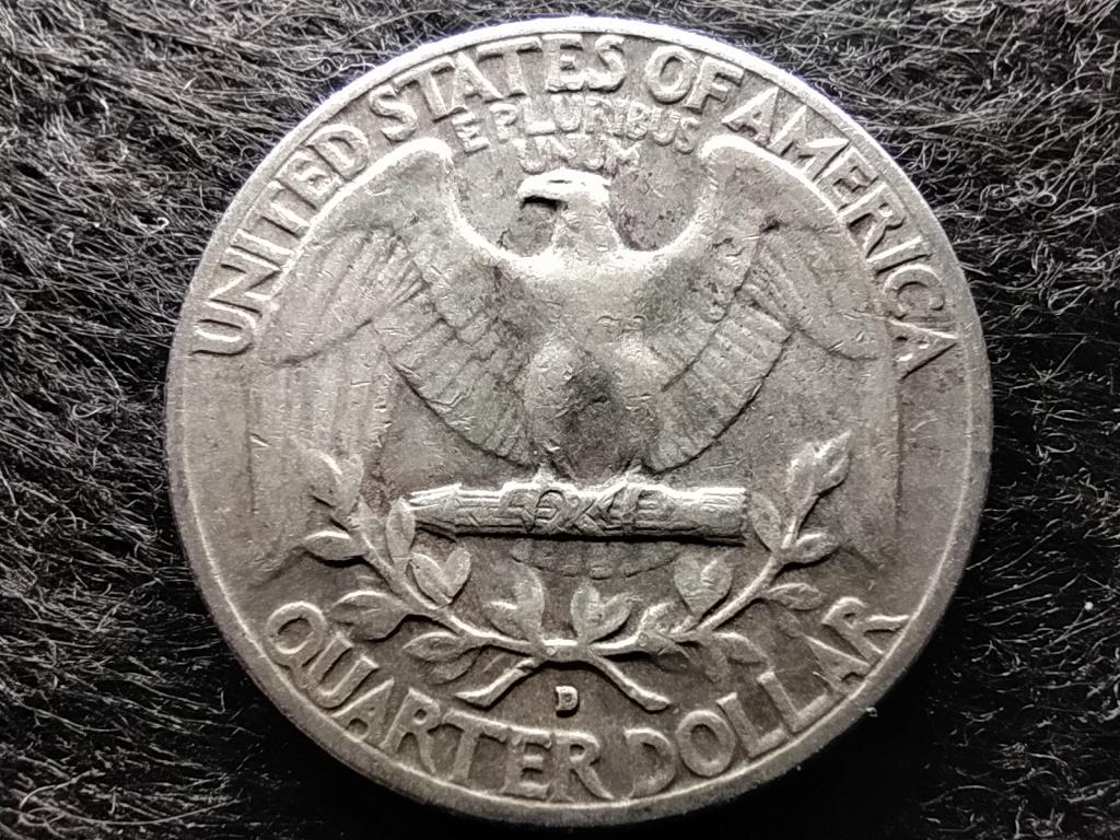 USA Washington silver quarter dollar .900 ezüst 0.25 Dollár 1958 D