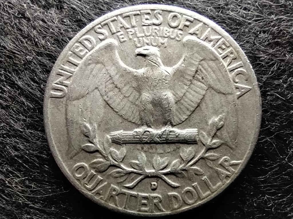 USA Washington silver quarter dollar .900 ezüst 0.25 Dollár 1961 D