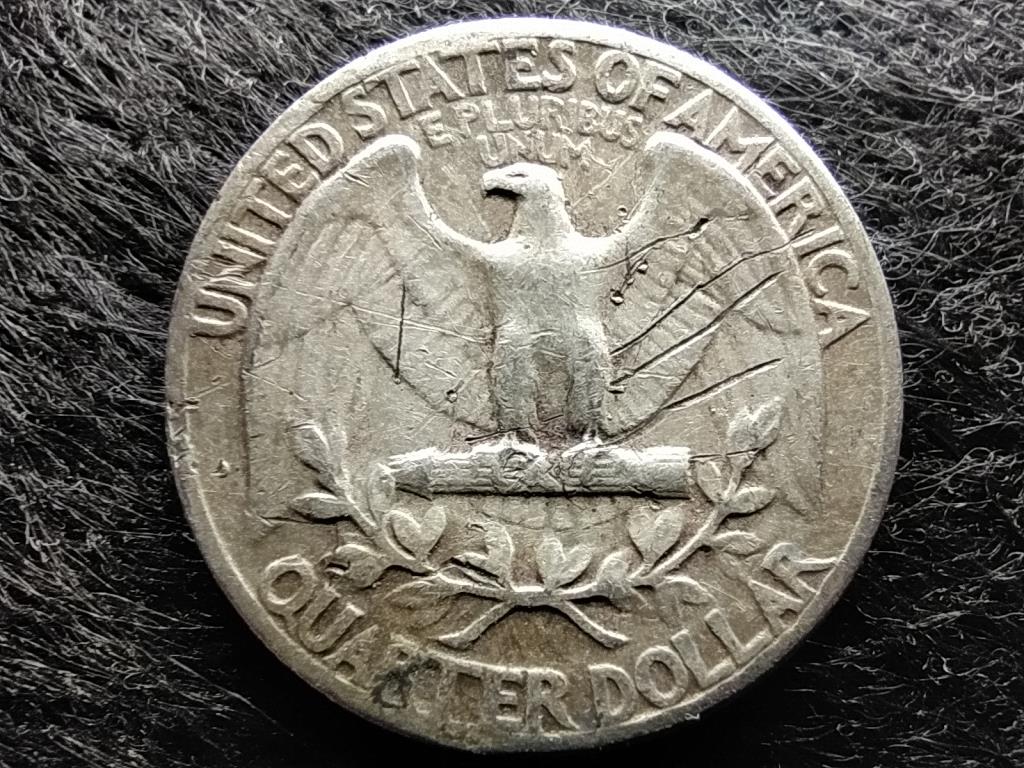 USA Washington silver quarter dollar .900 ezüst 0.25 Dollár 1961