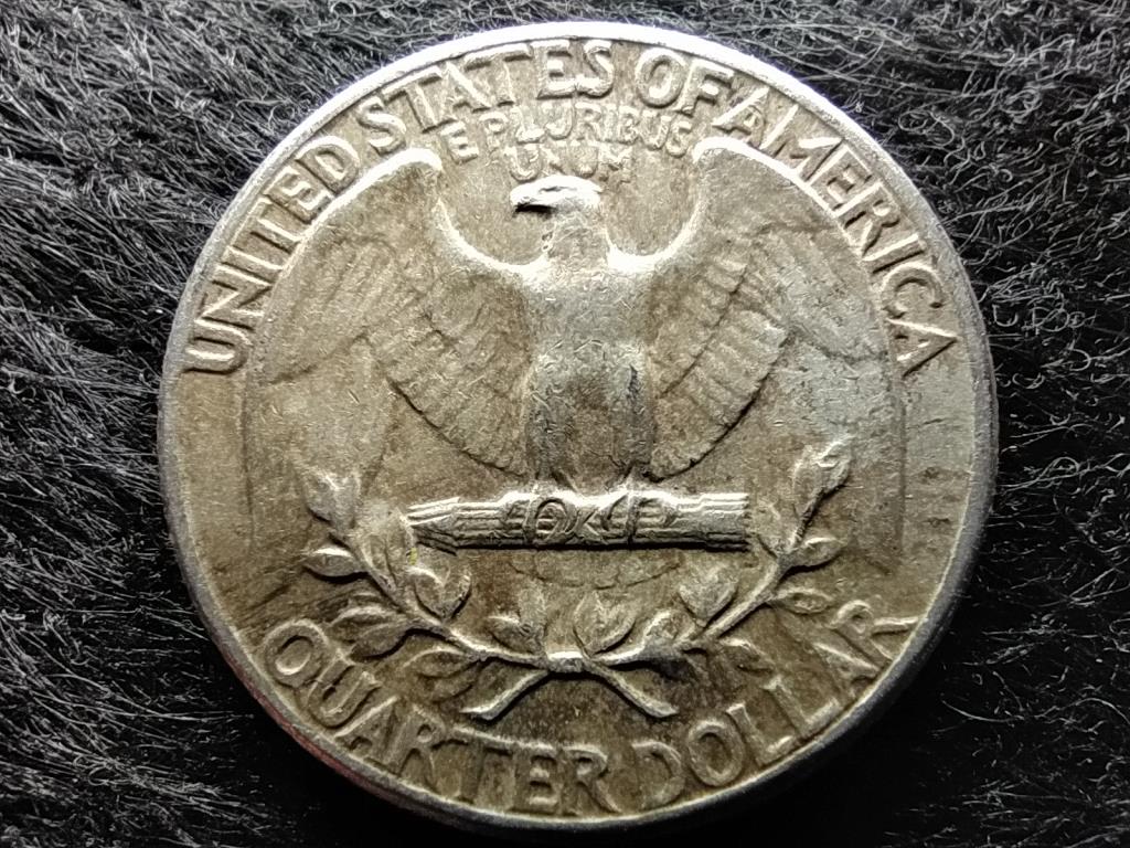 USA Washington silver quarter dollar .900 ezüst 0.25 Dollár 1963
