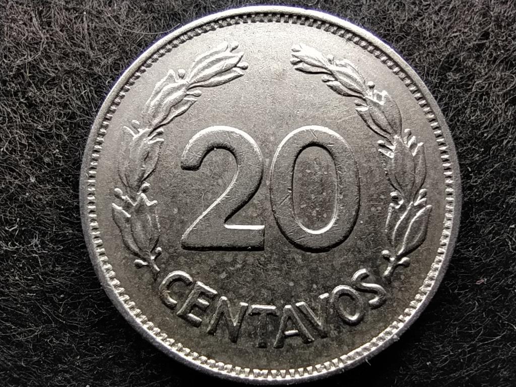 Ecuador Köztársaság (1830-0) 20 Centavo 1969