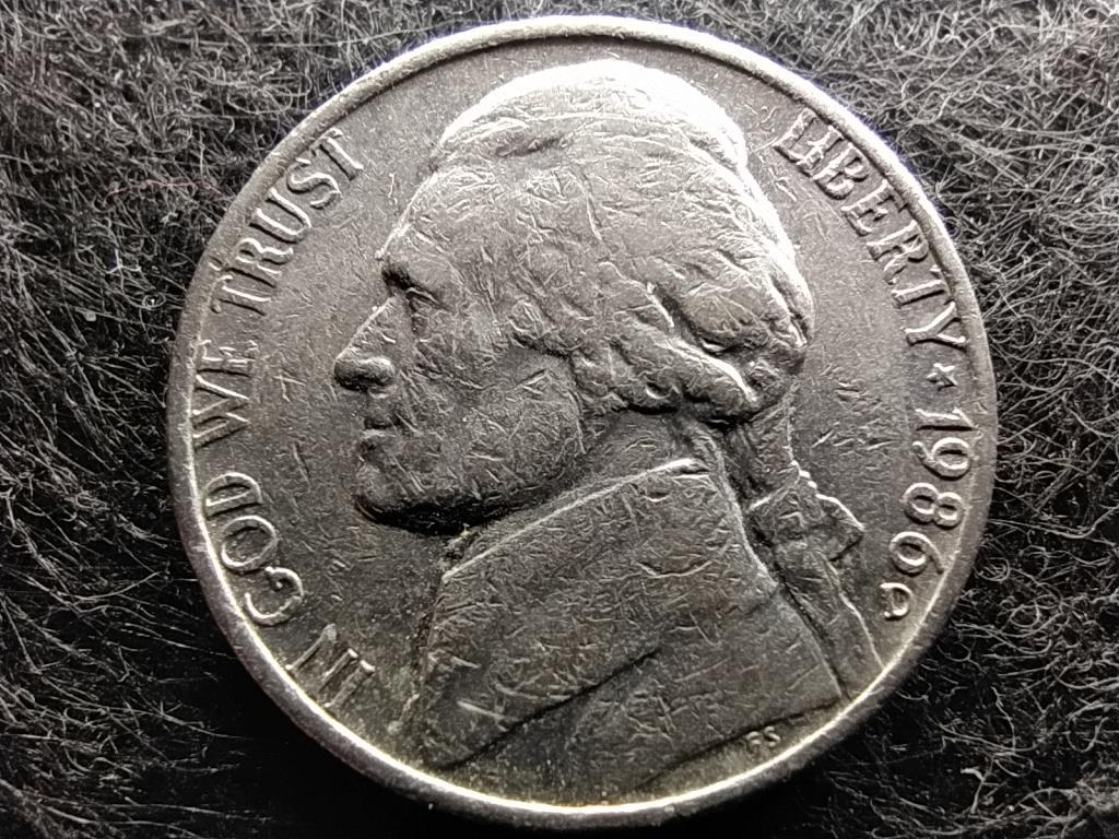 USA Jefferson nikkel 5 Cent 1986 D