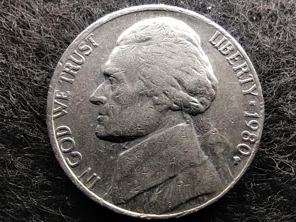 USA Jefferson nikkel 5 Cent 1980 P