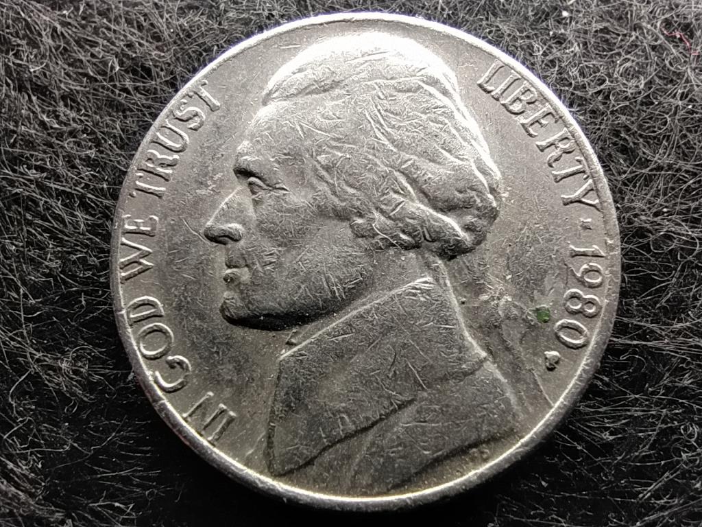 USA Jefferson nikkel 5 Cent 1980 P