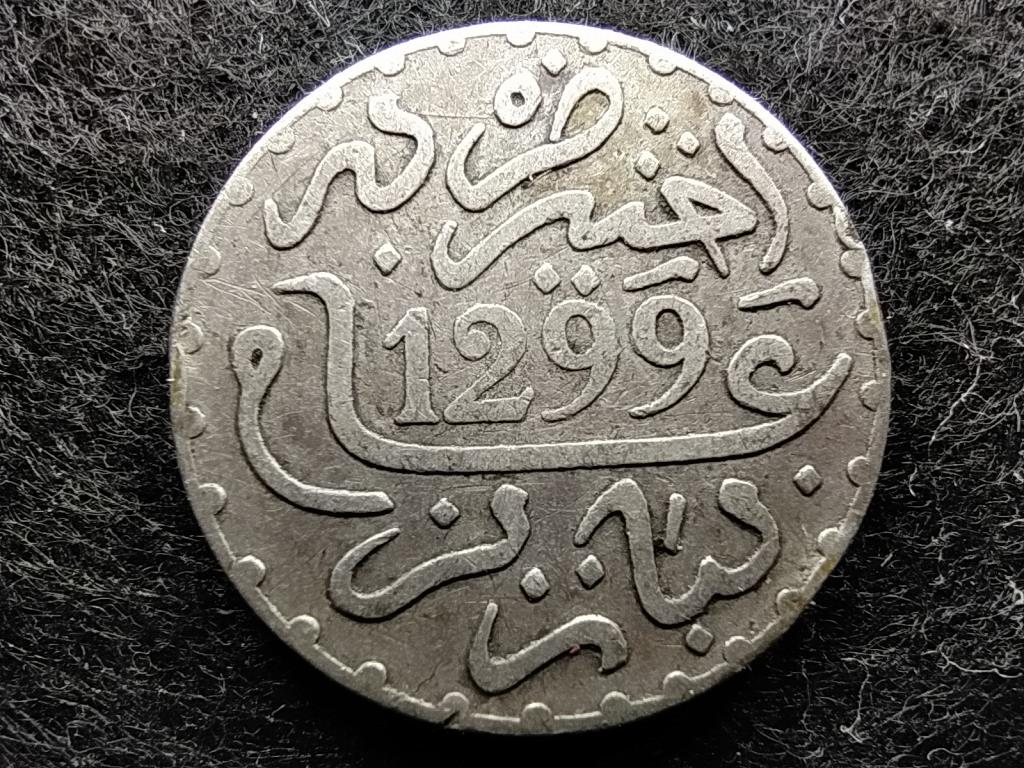 Marokkó I. Hasszán (1873-1894) .835 Ezüst 1 Dirham 1882