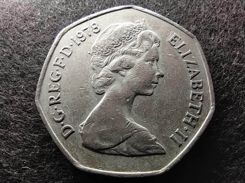Anglia II. Erzsébet (1952-) 50 Új Penny 1978