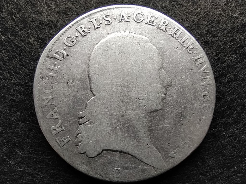 Ausztria II. Ferenc (1792-1795) .873 Ezüst 1/2 Koronatallér 1797 G