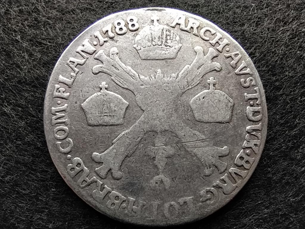 Ausztria II. József (1765-1790) .873 ezüst 1/4 Koronatallér 1788 A