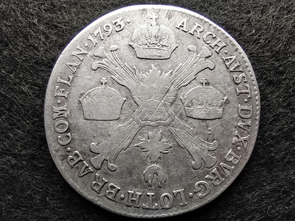 Ausztria II. Ferenc (1792-1795) .873 Ezüst 1/4 Koronatallér 1793 B