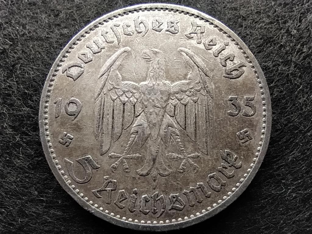 Németország Potsdam Templomos .900 ezüst 5 birodalmi márka 1935 A