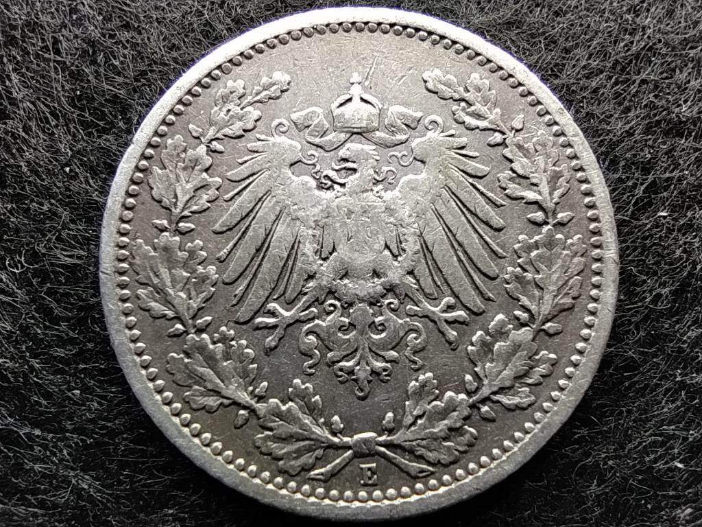 Németország Második Birodalom II. Vilmos (1888-1918) .900 ezüst 1/2 Márka 1905 E