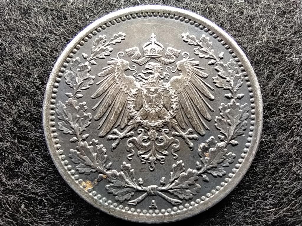 Németország Második Birodalom II. Vilmos (1888-1918) .900 ezüst 1/2 Márka 1918 A