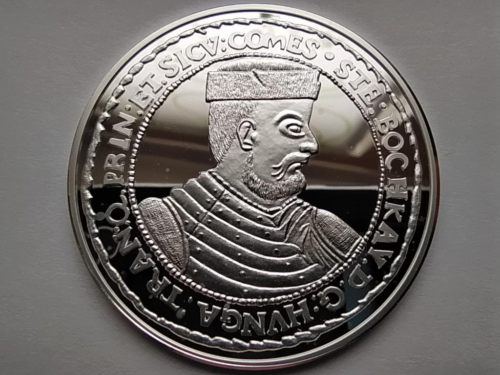 Magyar tallérok utánveretben Bocskai István tallérja 1605 .999 ezüst PP