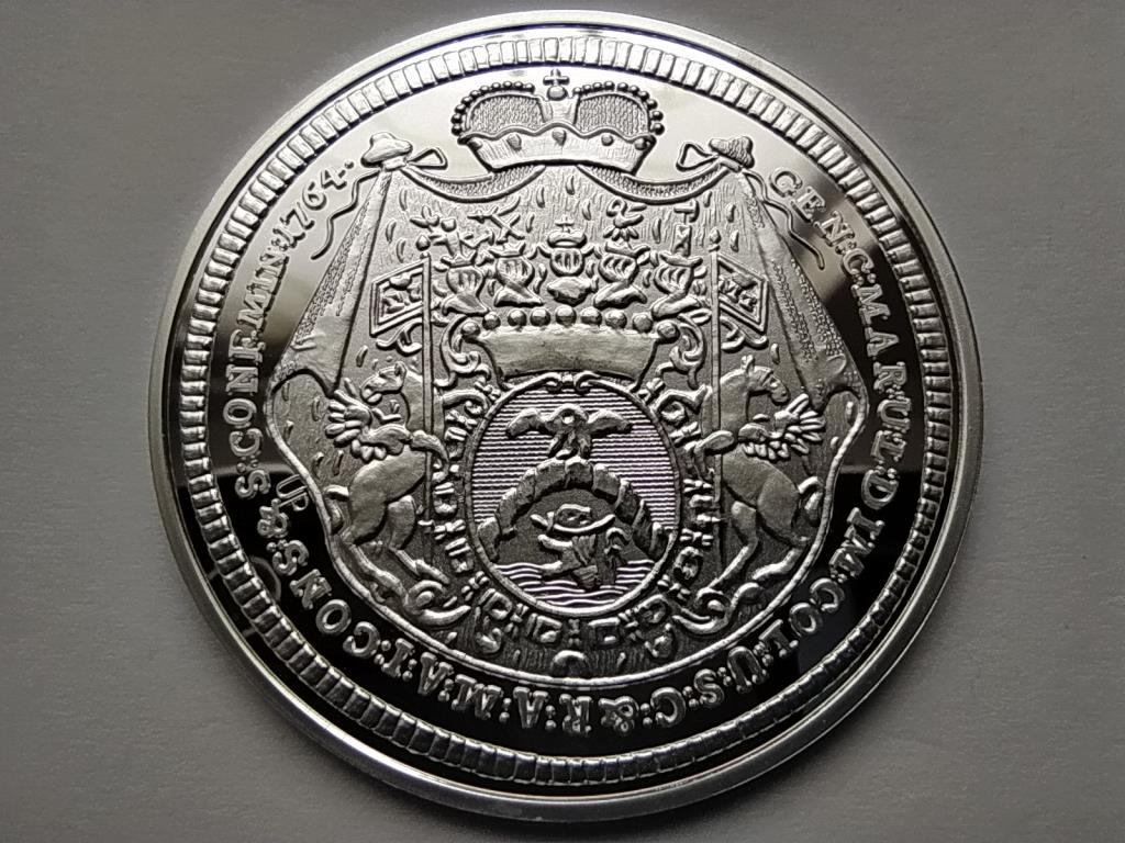 Magyar tallérok utánveretben Batthyány Károly herceg tallérja 1764 .999 ezüst PP
