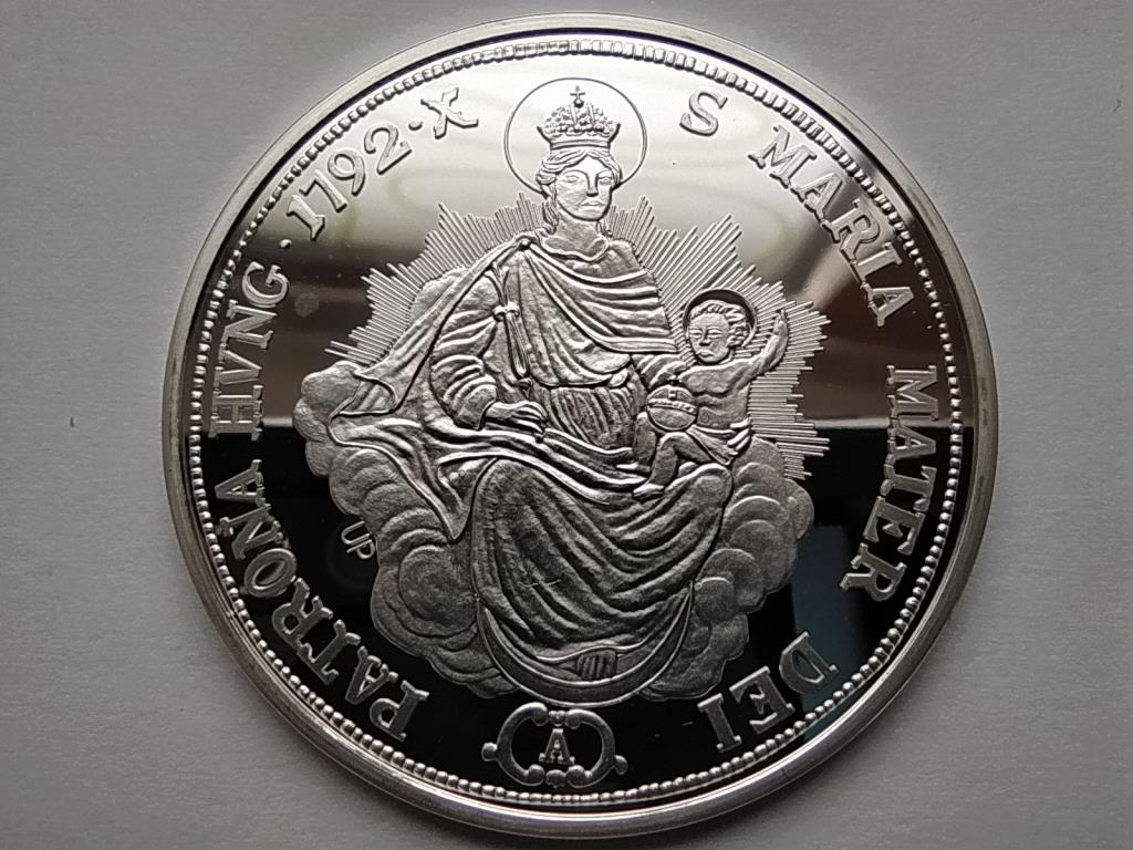 Magyar tallérok utánveretben I. Ferenc tallérja 1792 .999 ezüst PP