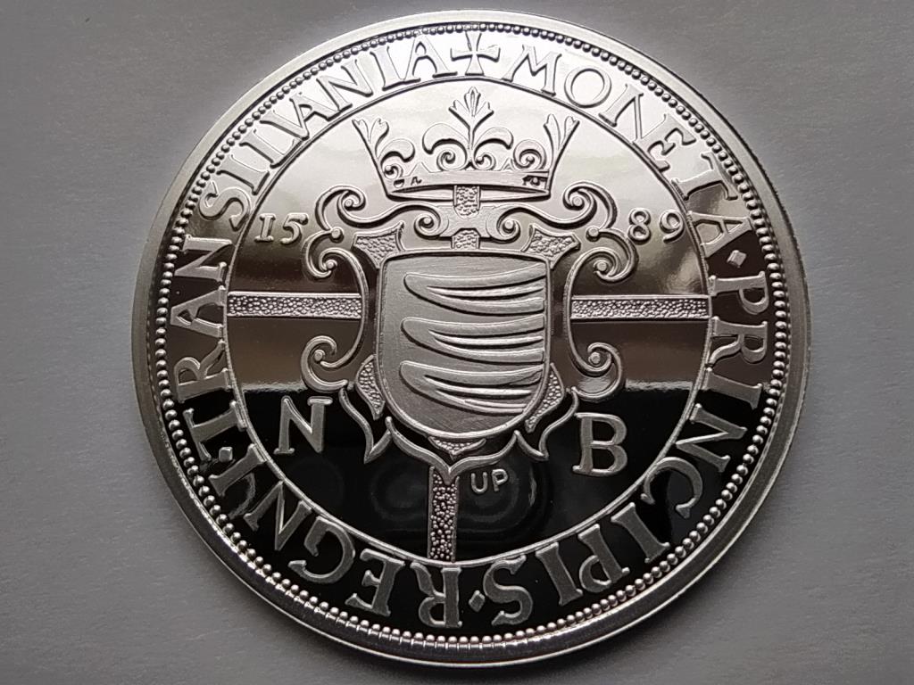 Magyar tallérok utánveretben Báthory Zsigmond tallérja 1589 .999 ezüst PP