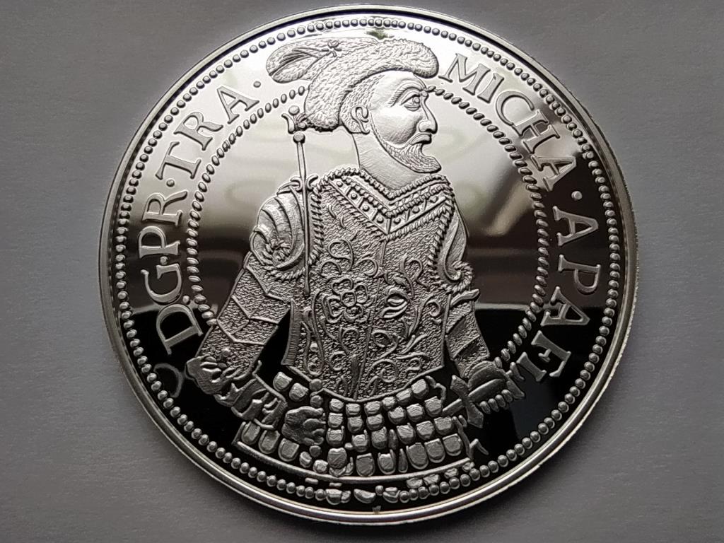 Magyar tallérok utánveretben Apafi Mihály tallérja 1663 .999 ezüst PP