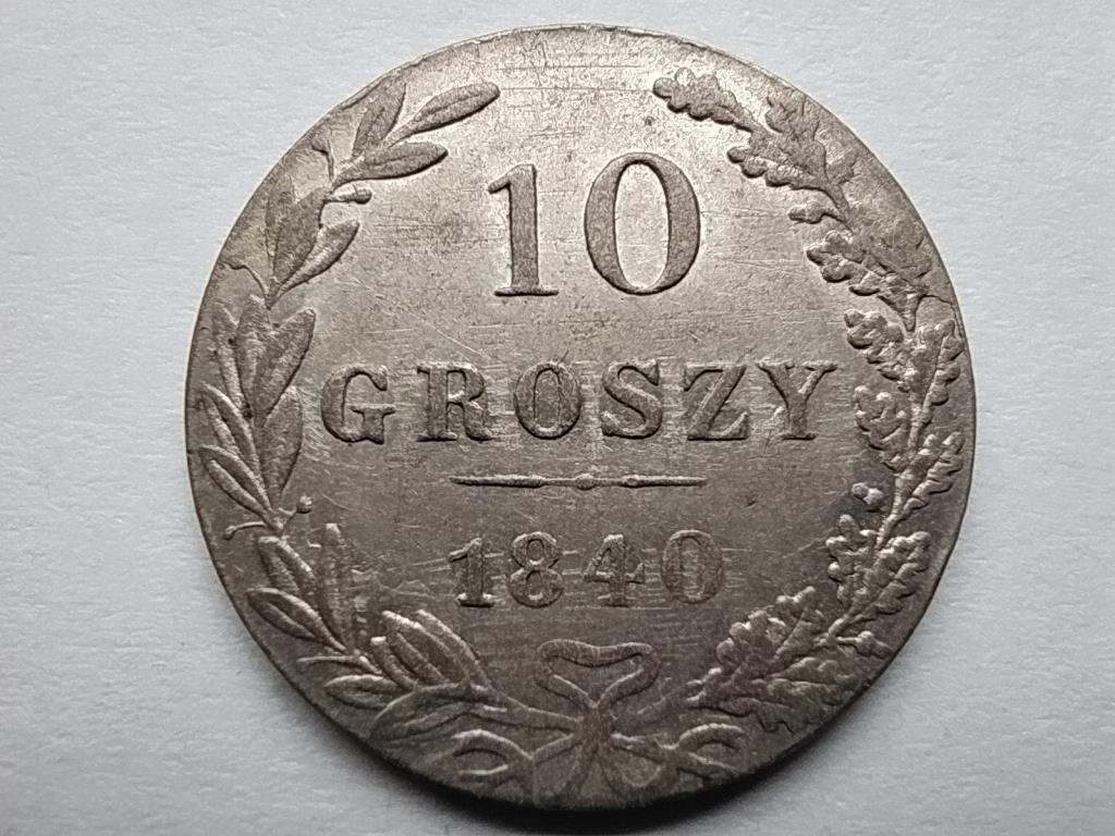 Lengyelország I. Miklós (1825-1855) 10 Groszy 1840 MW