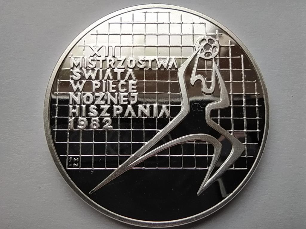 Lengyelország Labdarúgó-világbajnokság Spanyolország .750 Ezüst 200 Zloty 1982 MW PP