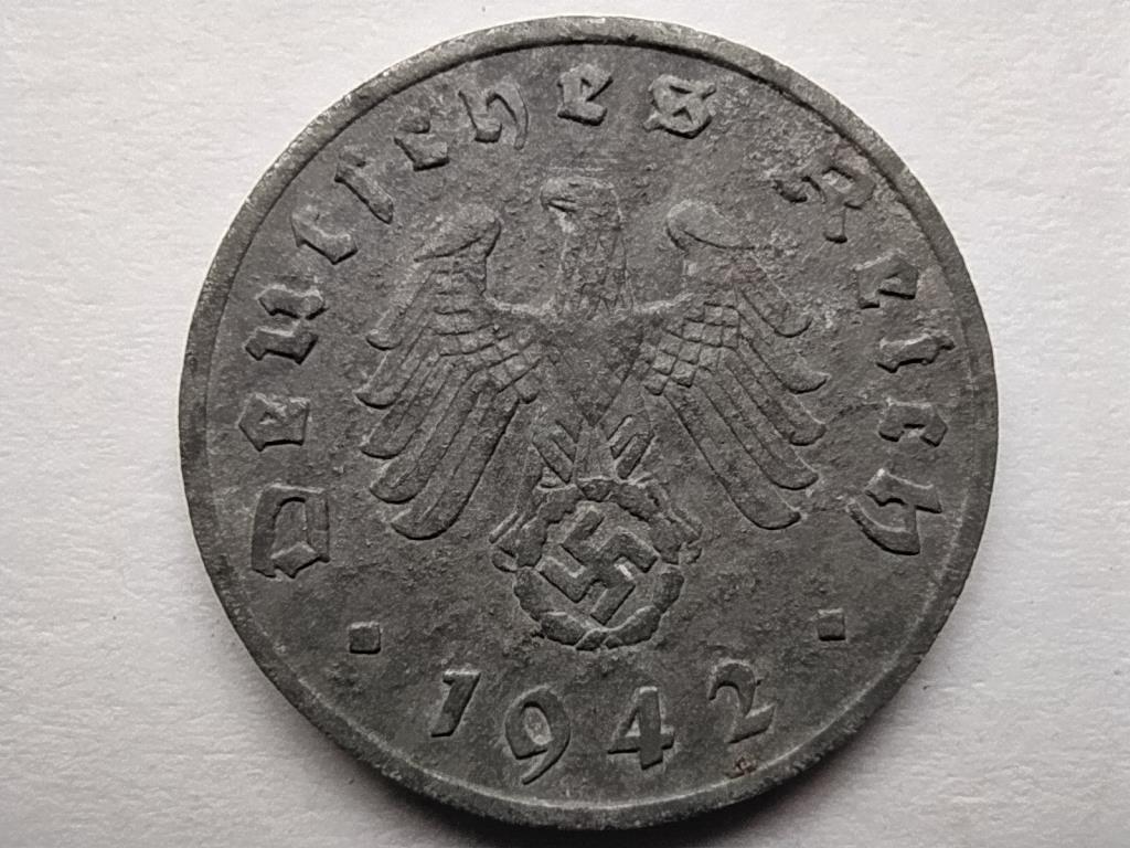 Németország Horogkeresztes 1 birodalmi pfennig 1942 F