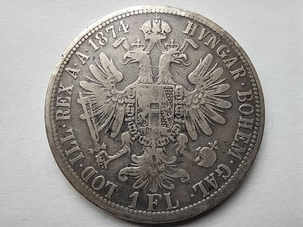 Ausztria Ferenc József .900 ezüst 1 Florin 1874