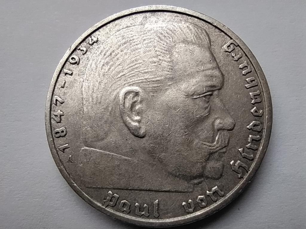 Németország Horogkeresztes .625 ezüst 2 birodalmi márka 1938 A