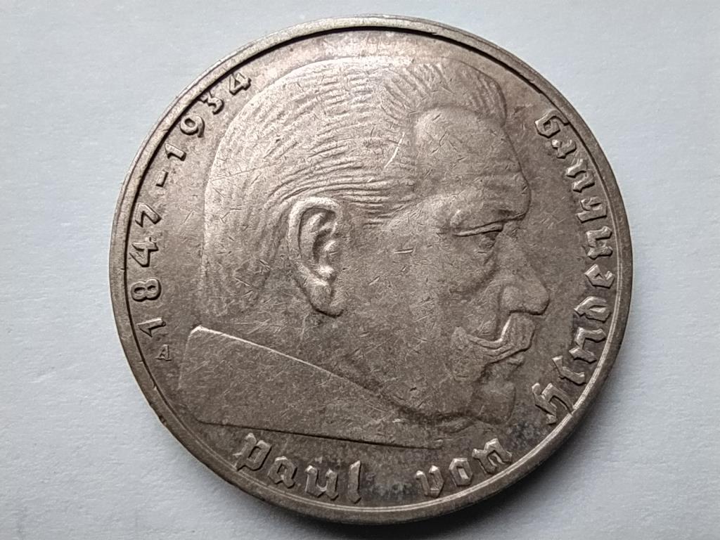 Németország Horogkeresztes .625 ezüst 2 birodalmi márka 1939 A