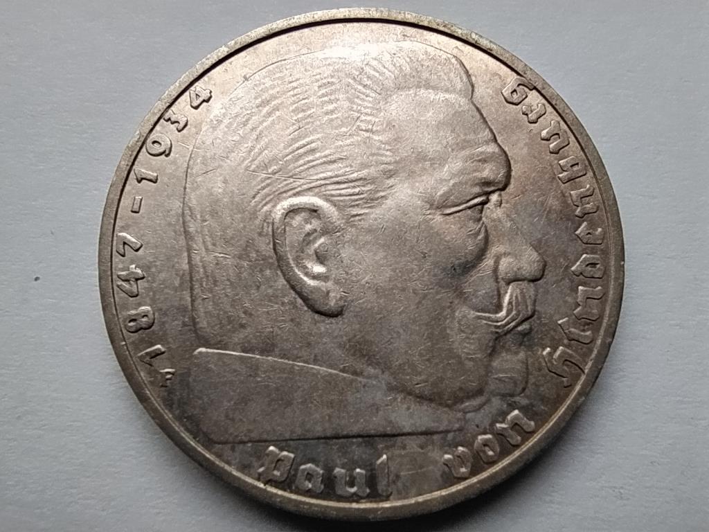 Németország Horogkeresztes .625 ezüst 2 birodalmi márka 1939 F