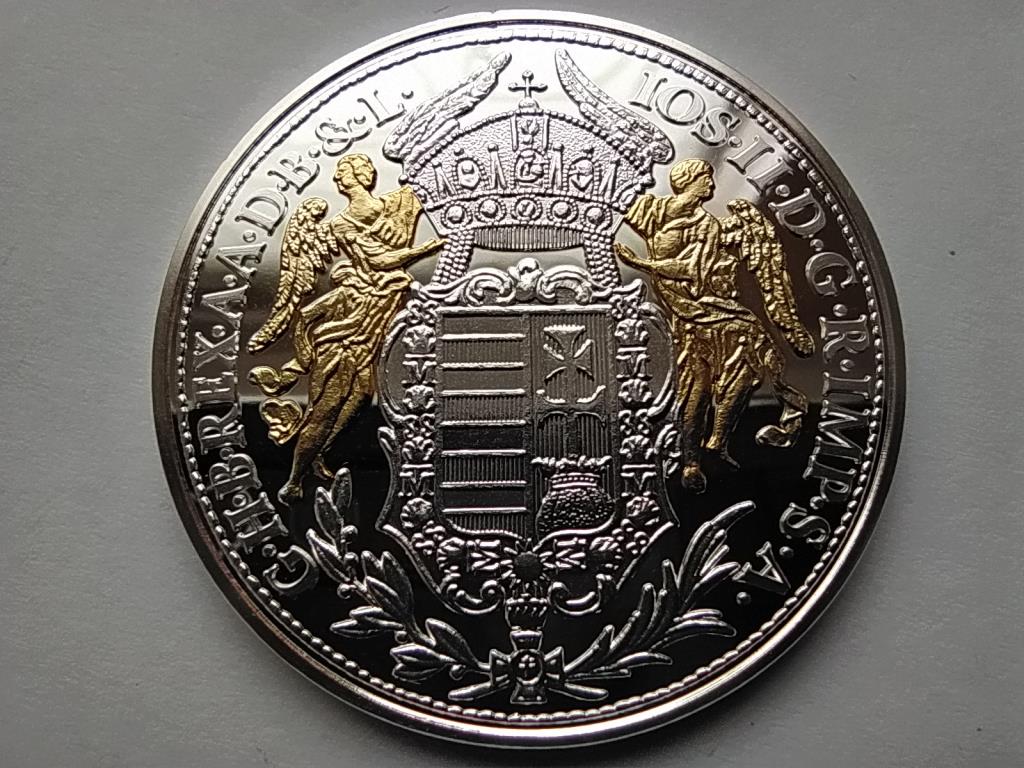 Magyar tallérok utánveretben II. József tallérja 1782 aranyozott ezüstözött
