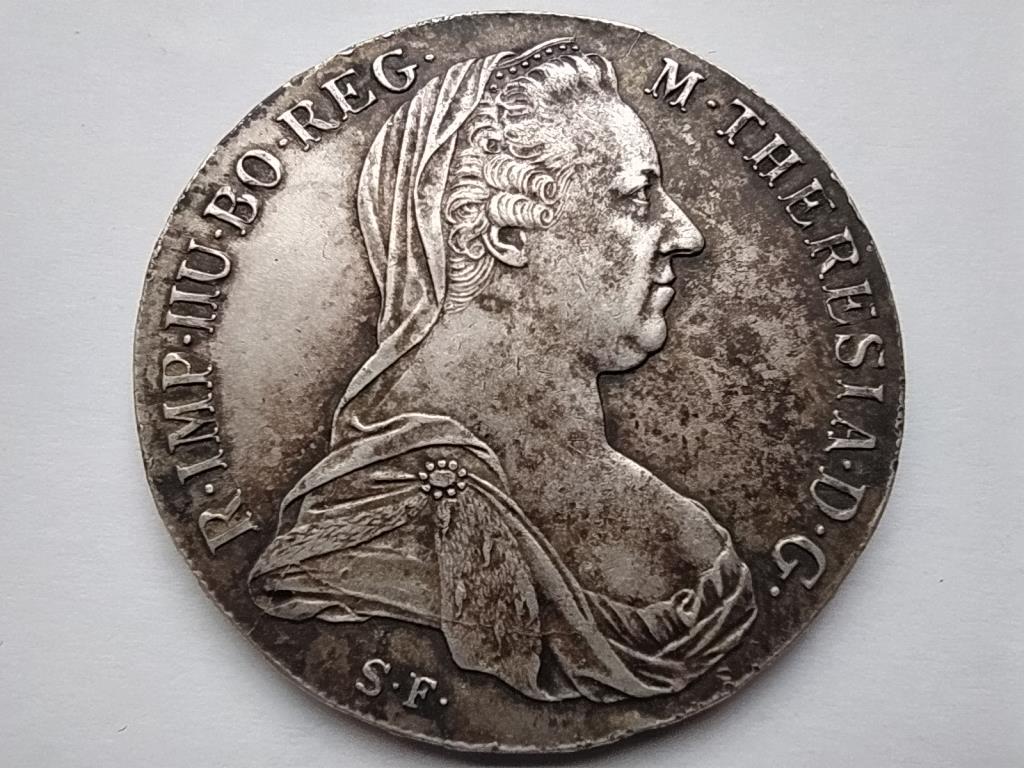 Ausztria Mária Terézia (1740-1780) Ezüst SF Tallér Utánveret 1780