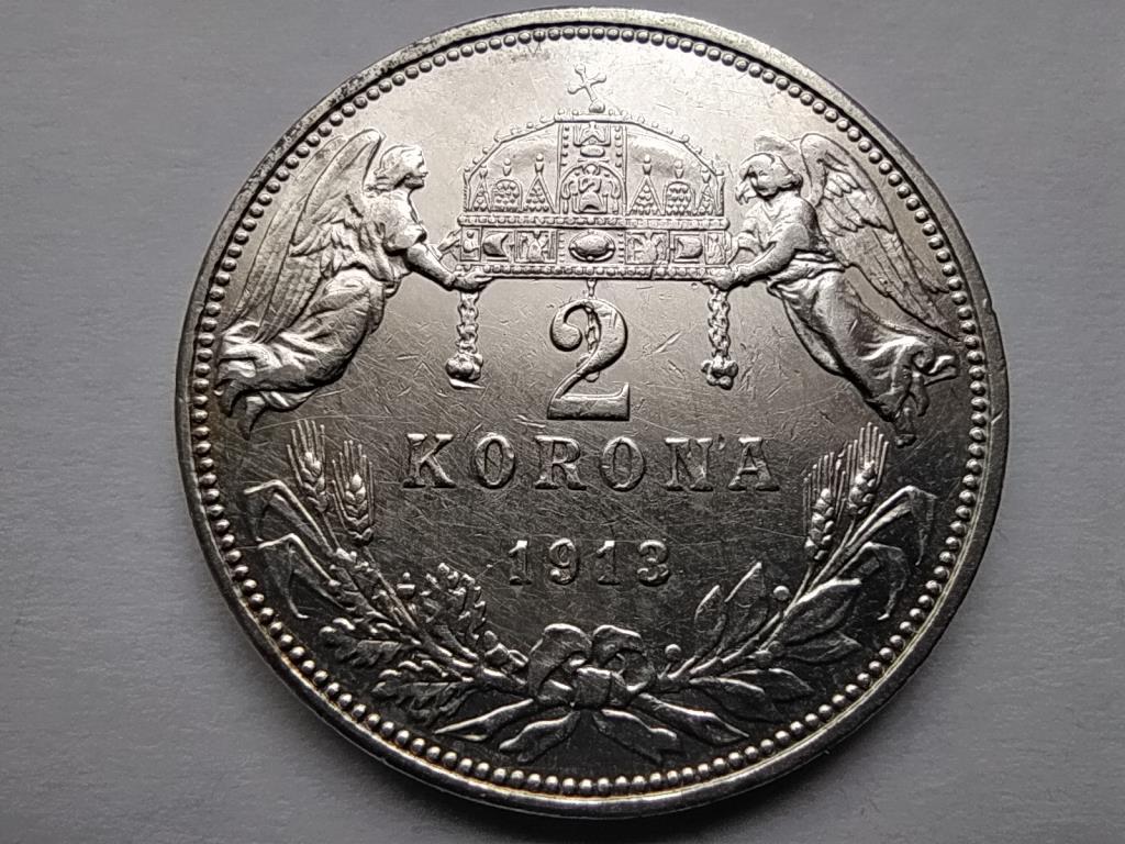 Ferenc József (1848-1916) .835 ezüst 2 Korona 1913 KB