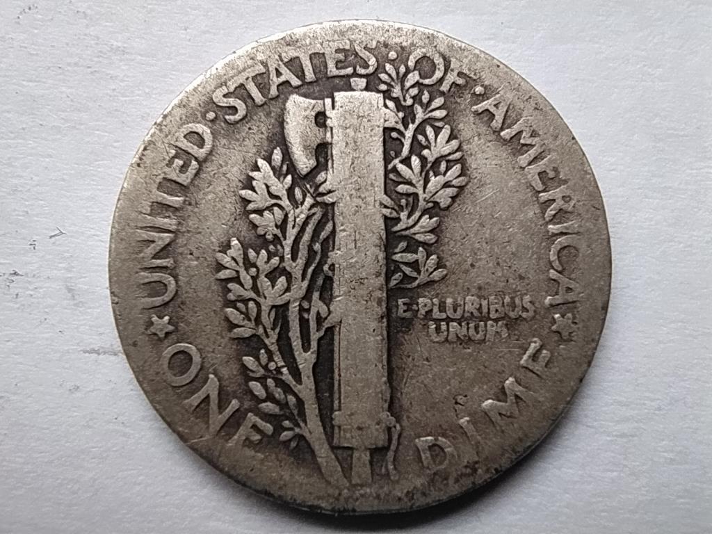 USA Mercury Dime .900 Ezüst 1 Dime 1941