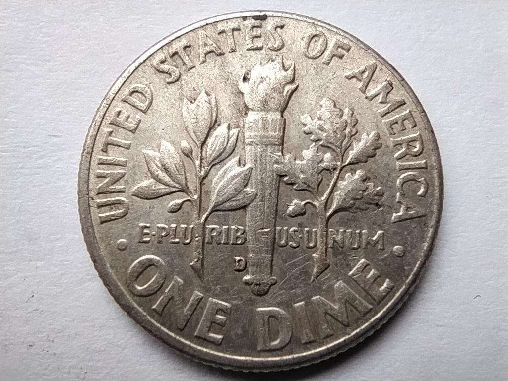 USA Roosevelt .900 ezüst 1 dime 1964