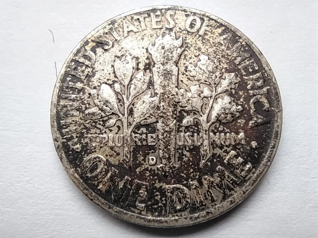 USA Roosevelt .900 ezüst 1 dime 1962 D