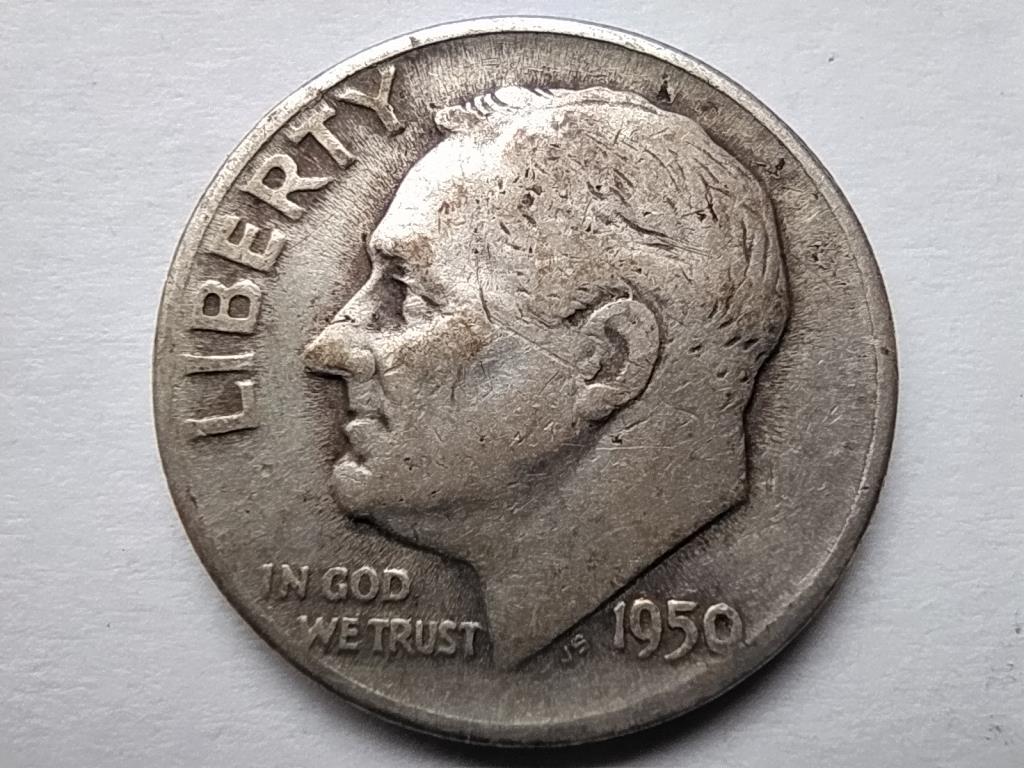 USA Roosevelt .900 ezüst 1 dime 1959