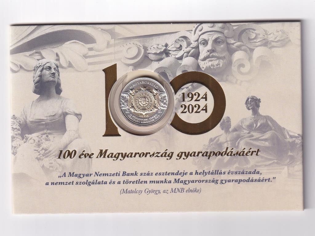Magyarország 100 éves a Magyar Nemzeti Bank 100 Forint 2024 BP