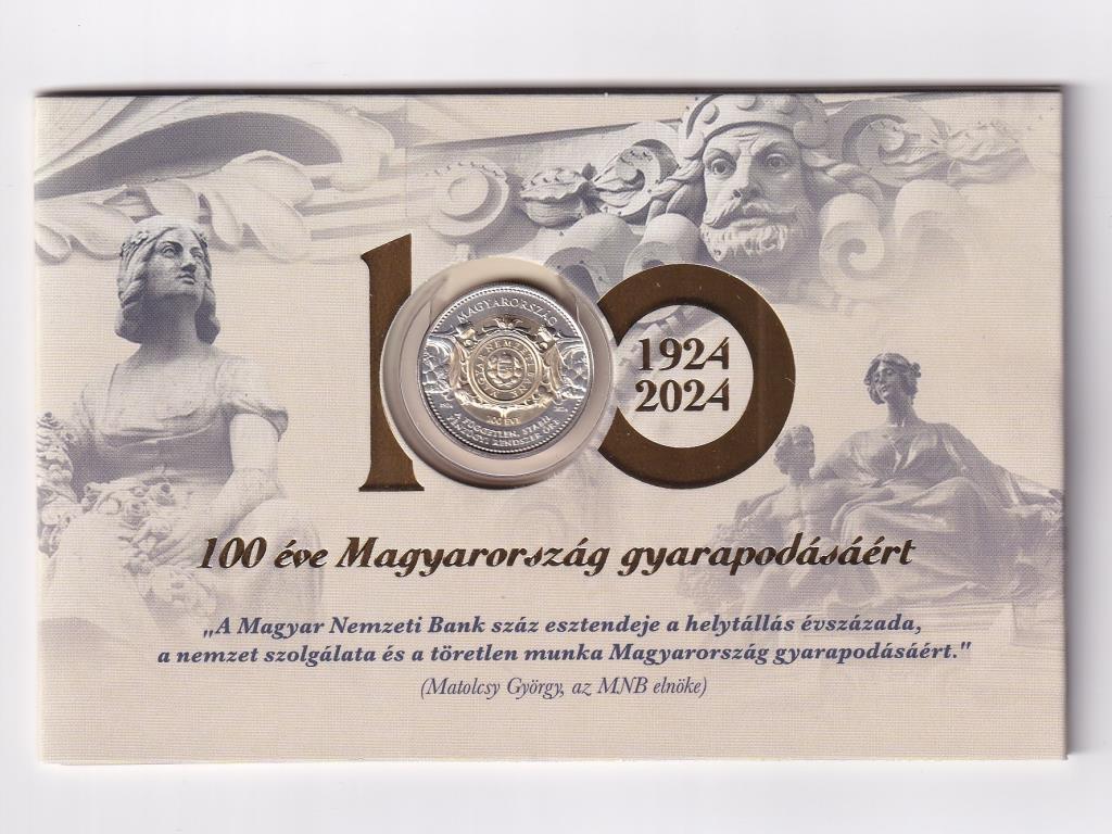 Magyarország 100 éves a Magyar Nemzeti Bank 100 Forint 2024 BP