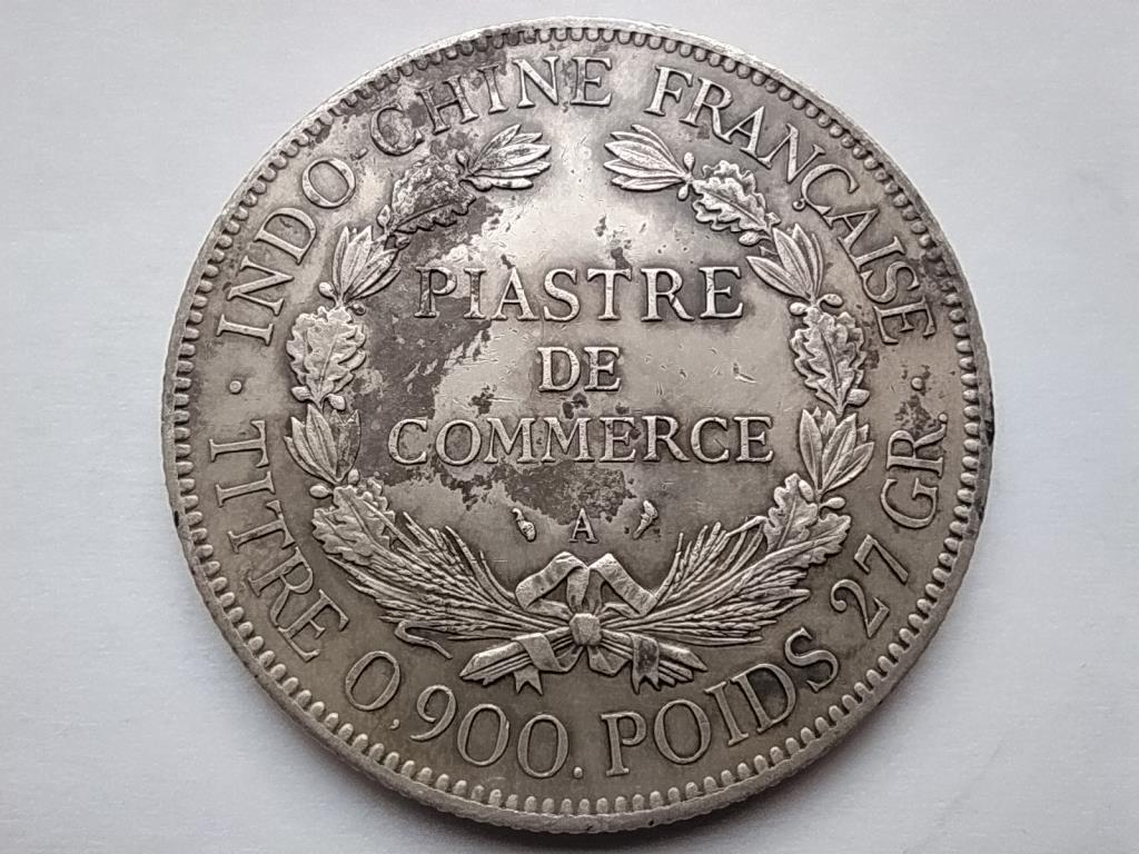 Franciaország Indokína .900 Ezüst 1 Piaszter 1908 A